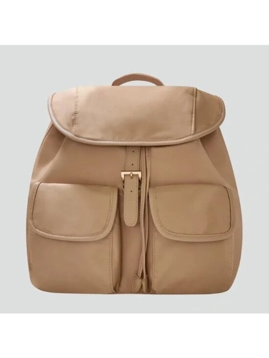 Year of Ours YOS x FabFitFun Taupe Tan Backpack NEW